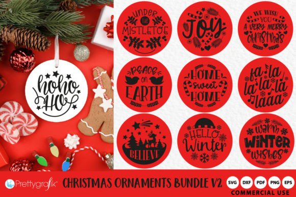 Download Christmas Ornaments SVG Cutting Files - Cutting file Collection