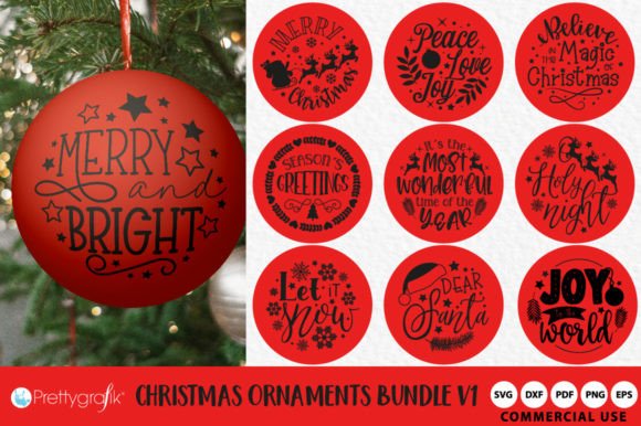 Download Christmas Ornaments SVG Cutting Files - Cutting file Collection