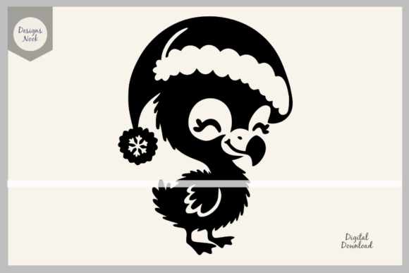 Download Flamingo Santa SVG Clipart Silhouette - Premium Bundle