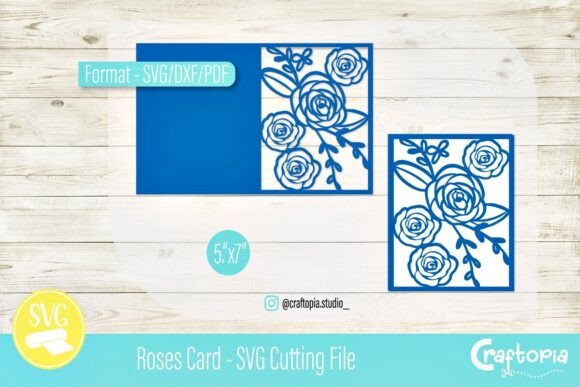Download Roses Card – SVG Cutting File - Cutting file Collection