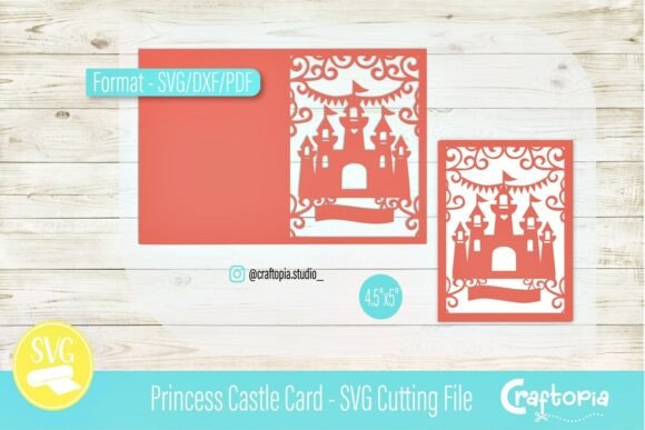 Download Princess Castle Card – SVG Cutting File - Cutting file Collection