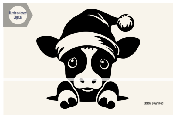 Download Cow Santa SVG Clipart Silhouette PNG - Santa svg Collection