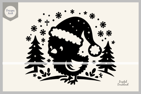 Download Chick Santa SVG Clipart Silhouette PNG - Premium Bundle