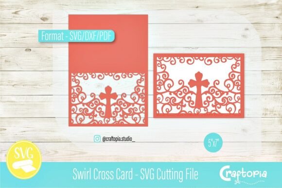 Download Swirl Cross Card – SVG Cutting File - Cutting file Collection