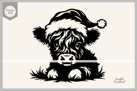 Download Highland Cow Santa SVG Clipart PNG DXF - Santa svg Collection