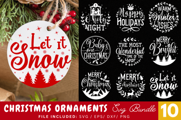 Download Christmas Round Ornaments SVG Bundle - Christmas round ornaments svg Collection