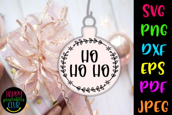Download Christmas Round Ornaments SVG- HO HO HO - Christmas round ornaments svg Collection