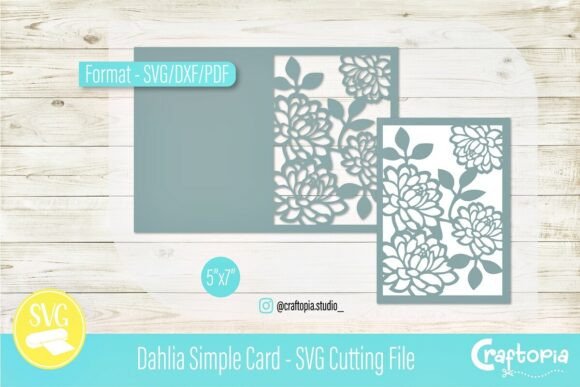 Download Dahlia Simple Card – SVG Cutting File - Cutting file Collection