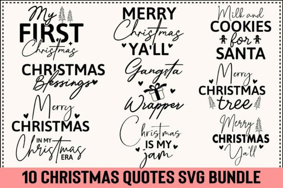 Download Christmas Quotes Svg Bundle - Christmas quote Collection