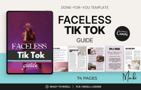 Download Faceless TikTok Guide, Canva Template - Tiktok Collection