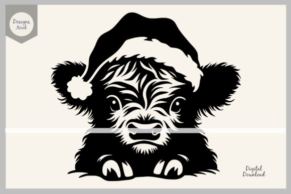 Download Highland Cow Santa SVG Clipart PNG DXF - Santa svg Collection