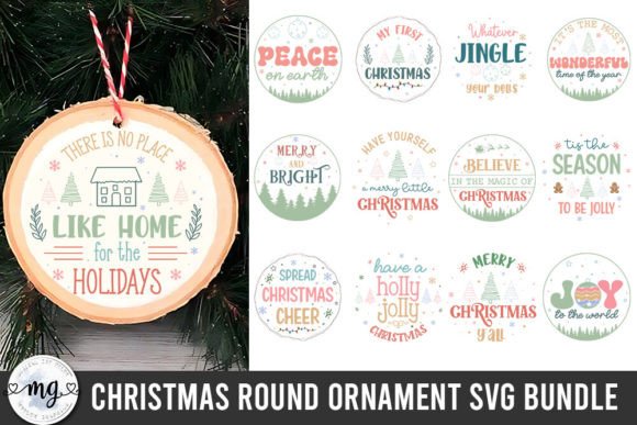 Download Christmas Round Ornaments SVG Bundle - Christmas round ornaments svg Collection